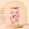 Glass Cup/Tumbler with Bamboo Lid